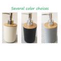 Modern Refillable Bamboo Soap Dispenser Hand Press Type Empty Liquid Soap Container Plastic Pump Portable Bath Lotion Pump Jar Home. 