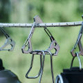 3-Hook Carabiner Triangle Hanging Buckle Tent Torch Hanger Keychains Multifunctional Stainless Camping Backpack Hanging Hook Hang. 