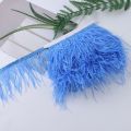 1 Meter Handmade Ribbon Tassel Natural Ostrich Feathers Sewing Decoration 10-15cm Wide Ostrich Feathers Trim Feather Plumes Ribbon Selvage Costumes Sewing Accessories. 