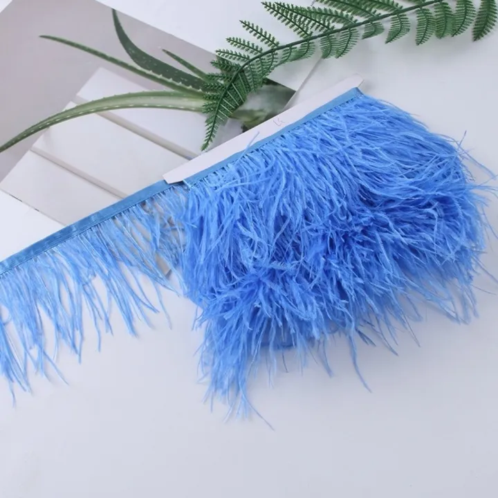 1%20Meter%20Handmade%20Ribbon%20Tassel%20Natural%20Ostrich%20Feathers%20Sewing%20Decoration%2010-15cm%20Wide%20Ostrich%20Feathers%20Trim%20Feather%20Plumes%20Ribbon%20Selvage%20Costumes%20Sewing%20Accessories%20-%20Image%206