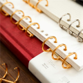 OUMERY 100Pcs 3 Ring Gold Book Rings Leaf Binders Office Book Rings Snap Split Hinged with 20 mm Inner Diameter Gold Book Rings. 