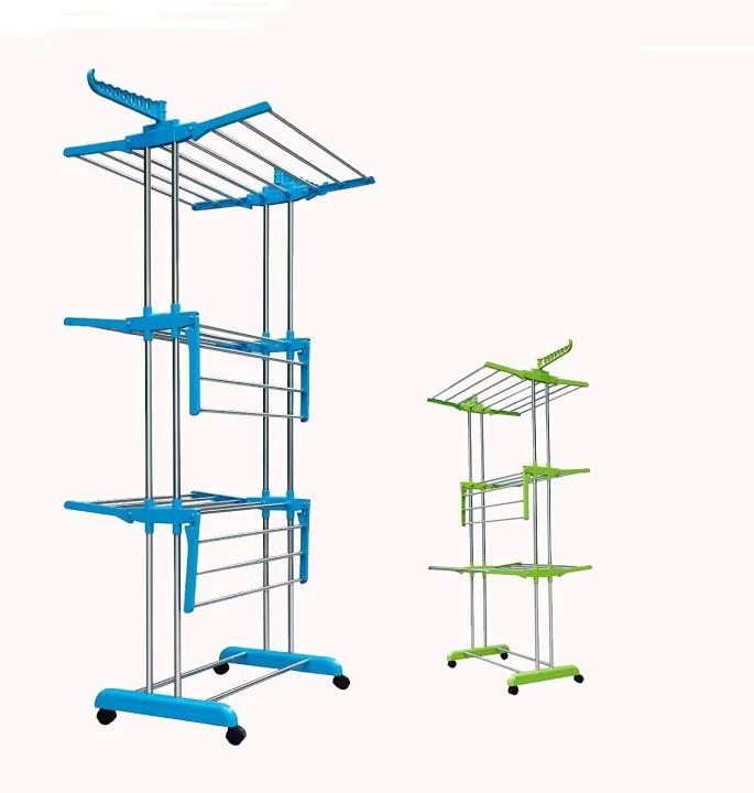 National%20Kitchenware%20Heavy%20Stainless%20Steel%20Pipe%20Movable%20Cloth%20Drying%20Rack%20Stand%206%20Feet%20-%20Image%206