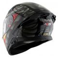 Axor Apex Venomous Black Grey Helmet | AXOR Apex ECE & DOT Certified Polycarbonate Helmet | Protective Wear For Riders. 