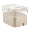 Rice Container, Rice Storage Box Plastic Food Tip Sealed Proof for Kitchen Easy Install. 