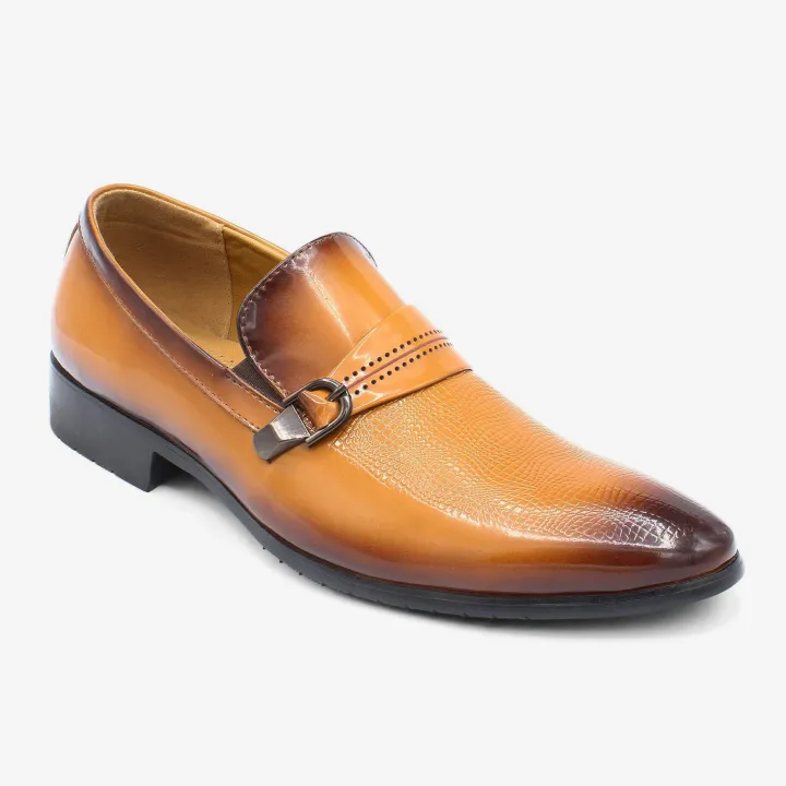 048-10%20Limited%20Edition%20Black%20Horse%20Khaki%20Brown%20Shining%20Leather%20Front%20Clip%20Designer%20Party%20Shoes%20For%20Men%20-%20Image%203