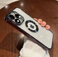 Transparent Soft TPU Case with Plated Border & Logo Cutout – Everyday Use (For iPhone 14 Series). 