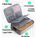File/ Document/ Passport/ Travel Storage bag with Lock and Luggage Holder. 
