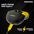 Nu Republic Dubstep Buzz X5 with 50 hrs Playtime, X-Bass, ENC, 13mm Dynamic Drivers, Hall Sensor Wireless Earbuds (Black, Yellow, True Wireless). 