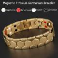 Womens Titanium Bracelet Energy Stones Magnetic Therapy Bracelet with Far Infrared Ray. 