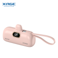 X-AGE ConvE Capsule 5000mAh Powerbank (XPB10) | Built-in Type-C Cable | 22.5W Fast Charging Support. 