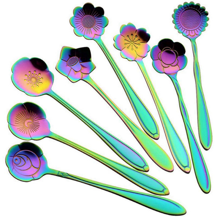 NAMUNY%2016%20Flower%20Spoon%20Set,%20410%20Stainless%20Steel%20Reusable%20Tea%20Spoon,%20Stirring%20Spoon,%20Coffee%20Spoon%20(4.9%20Inch,%20Rainbow)%20-%20Image%204