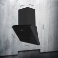 KAFF Chimney | HAWK DHC 60 | Filter-Less + Dry Heat Auto Clean Technology |Thermostatic Touch Panel with Gesture Contro | Front Black Tempered Glass with Black Matt Finish. 