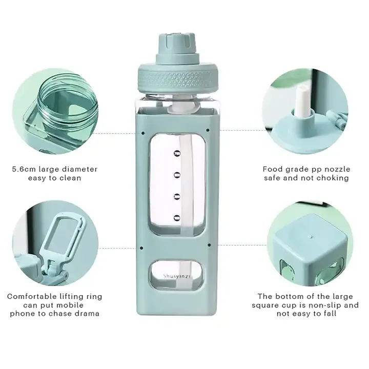 Stylish%20Portable%20Square%20Water%20Bottle%20With%20Straw%20900ml%20-%20Image%204
