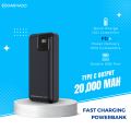 Daewoo Mighty 2000 | 20000mAh Power Bank | 22.5W Fast Charging | Type C Output Input | Attached Cable Port C Lightning | 1 Year Warranty | PD QC 3.0 | Lithium Polymer. 