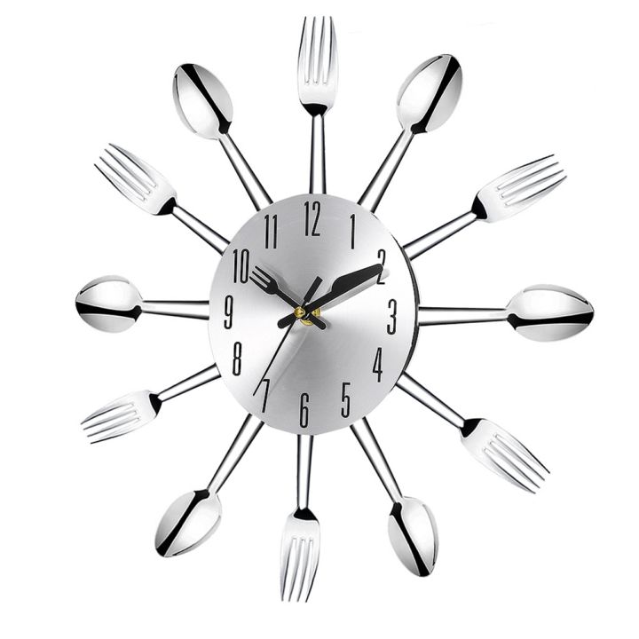 fasdaga%202X%20Stainless%20Steel%20Knife%20and%20Fork%20Spoon%20Kitchen%20Restaurant%20Wall%20Clock%20Home%20Decoration%20-%20Image%204