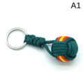 Military Parachute Woven Rope Ball Keychain Lanyard Key Ring Monkey Fist Key Chains Outdoors Survival Tool Jewelry Gener. 