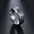 VaryGood Dragon Ring Beveled Edge Finger Ring For Men. 