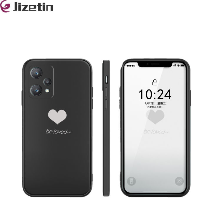 Jizetin for Realme 9 Pro / OnePlus Nord CE 2 Lite 5G Back Cover Be Loved Multicolor Square Soft Liquid Silicone Phone Case