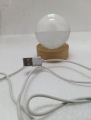 Radha Krishna Crystal Glass Ball Light 3D Nightlight Wooden LED Display Base Stand Home Decor 8cm. 