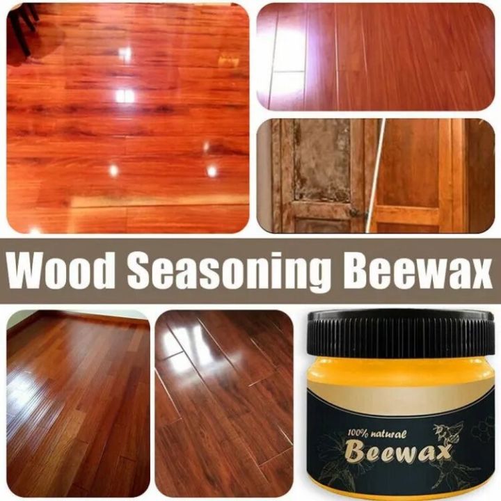 Natural Beeswax Polish Wood Furniture Cleaner for Wood products, Floor to Beautify & Protect -80g