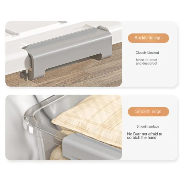 Practical%20Transparent%20Black%20Storage%20Box%20with%20Lid%20Plastic%20Organizing%20Box%20Stackable%20Space%20Saving%20Tote%20Container%20Clothing%20-%20Image%205