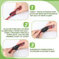 NCANRUI 4Pcs Rope Clamps, Reusable Rope Clamp 3/8Inch Rope Connector Clamp Suitable for 7-8 mm Nylon Rope or Braided Ropes. 
