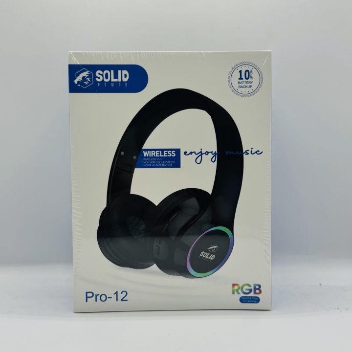 Solid Power RGB Wireless Headphone (PRO-12)