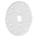 High Visibility 6.5 inch / 164mm Diameter Universal Router Base Plate Transparent Acrylic Material 7.5mm Thickness Router Base Plate Kit Pre-drilled Mounting Holes 30.5mm Middle Hole Router Base Replacement for Woodworking Routing and Trimming. 