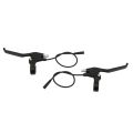 1 Pair Durable Aluminum Alloy Electric Bike Brake Lever Waterproof Plug Black Bicycle Brake Handle 3 Pin Brake Handle Mountain Bike. 