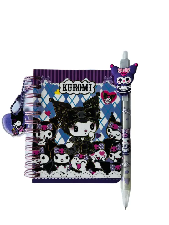 Assorted%20Mini%20Cute%20Spiral%20Kawaii%20Kuromi%20Note%20Book%20Schedule%20Or%20Journal%20Notebook%20Stationary%20Accessories%20with%20Kuromi%20Pencil%20-%20Image%204