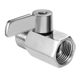 NAMUNY Shower Shut Off Valve, 304 Stainless Steel Mini Ball Valve NPT Thread(1/2Inch Male x 1/2Inch Female),2 Pack. 