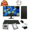 Wifi Desktop Computer Assemble Wireless With Solid State Drive Ssd 128GB/ Intel Core i5 (4th Gen)/ 4 GB Ram/ 24 inch FHD LED Monitor Intel HD Graphics 64 bit Windows 10. 