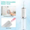 Portable oral water drill 4 Replaceable Jet Tips for family IPX7 Waterproof Electric Waterflos Oral Irrigator Water Flosser. 