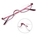 Flexible Portable Ultra Light Resin Spring Hinge Half Frame Reading Glasses +1.00~+4.0 Diopter Half Moon Reading Glasses Eyeglasses. 