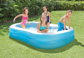 Intex 3 Air Chambers Superior Quality Baby Swimming Water Pool - 2.03M x 1.52M x 48cm | Portable Swimming Pool With Pump For Kids. 