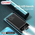 Cameo PB101 10000 mAh Slim Powerbank with LED Torch Charging Type C and Micro USB Input Ports. 