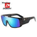 Wenefang 2025 [ New ]DUBERY One-Piece Mirror Sunglasses D2030 Wide Leg Cycling Sports UV Protection Eye Protection Glasses. 