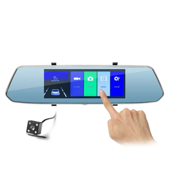 Car Dvr Mirror Recorder Rear View Camera 7 Inch | Daraz.com.np