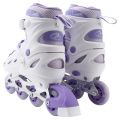 Adjustable Inline Roller Skates with Flashing LED Wheels – Durable PU Skating Shoes. 