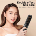 Wireless Hair Straightening Comb Straightening Comb Curling Iron Hair Straightener Black. 