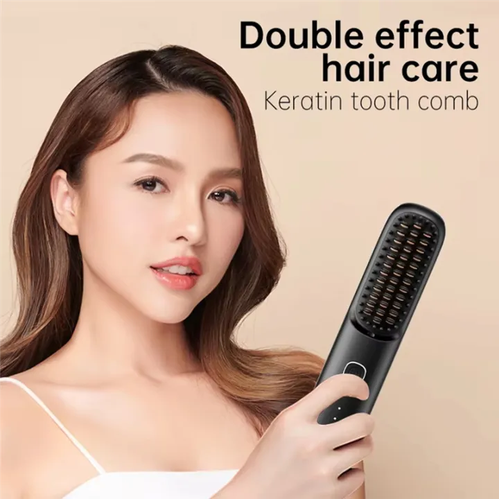 Wireless%20Hair%20Straightening%20Comb%20Straightening%20Comb%20Curling%20Iron%20Hair%20Straightener%20Black%20-%20Image%202