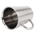 NAMUNY 340 Ml Stainless Steel Copper Plated Coffee Cup Double Layers 304 High Temperature Resistance Milk Tea Mug Silver. 
