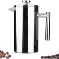 Double-Wall Stainless Steel Mirror Finish French Press Coffee- (800 Ml). 