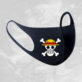 One Piece Anime Monkey D Luffy Strawhat Crew Symbol Multicolor Printed Black Korean Unisex Mask. 