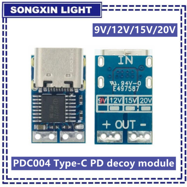 Type-C PD decoy module PD23.0 to DC DC trigger extension cable QC4 ...