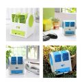 Portable Mini Cooler USB and Battery Operated Water Air Cooler Cooling Fan Dual Blower with Ice tray Chamber Fan for kids, Travel, Office, Kitchen. 