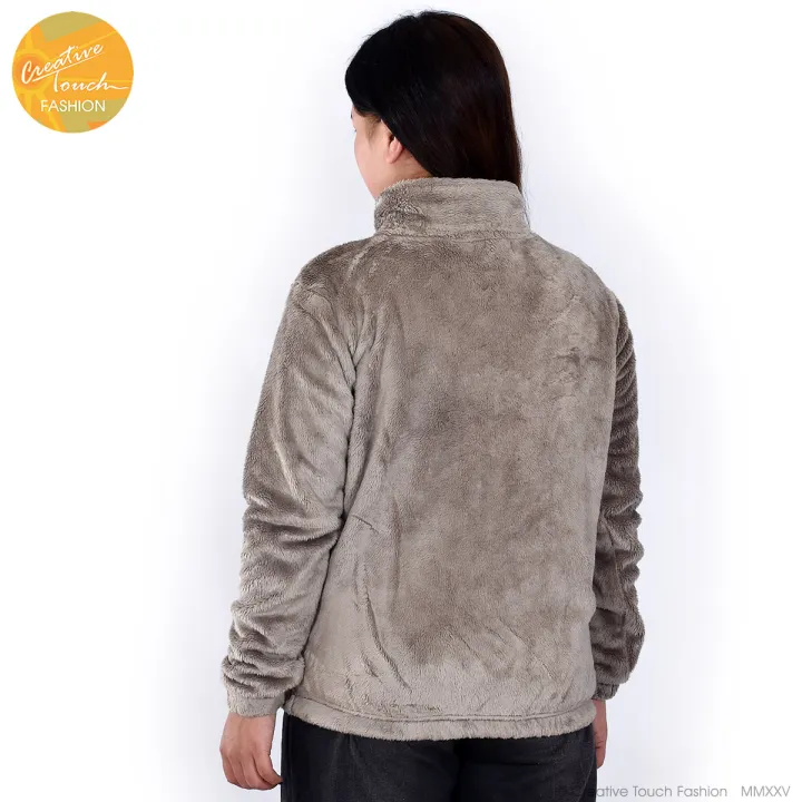 Creative%20Touch%20Fashion%20Grey%20Fur%20Fleece%20Jacket%20For%20Women%20WJK4491%20-%20Image%204
