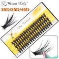 Huangdian Fashion  New 40D Cluster 60 Bundles Mink Eyelash Extension Natural 3D Russian Volume Faux Eyelashes Individual Lashes Makeup Cilia. 