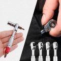 Multifunction Portable Double End Wrench Anti-skid Handle Mini Mini Ratchet Socket Wrench /4 inch Compact 2-In- Wrench Hand Tools. 