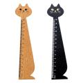 Wood Animal Ruler School Supplies Drawing Gift Cartoon Cat Ruler Stationery Ruler Wooden Ruler for Girls Boys Kids Children. 